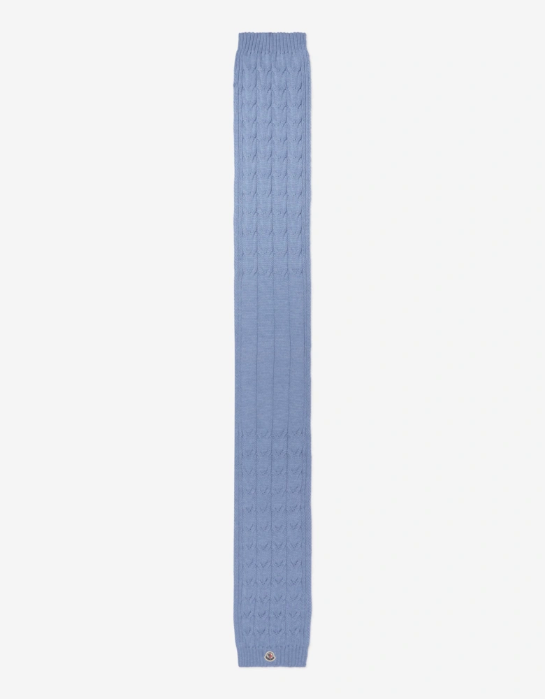 Enfant Boys Wool Knitted Logo Scarf
