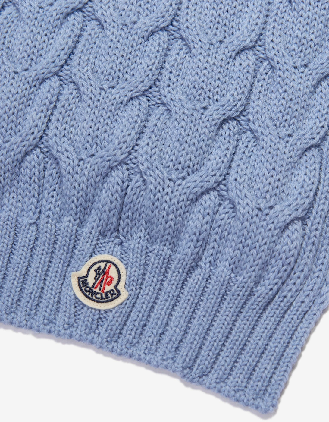 Enfant Boys Wool Knitted Logo Scarf