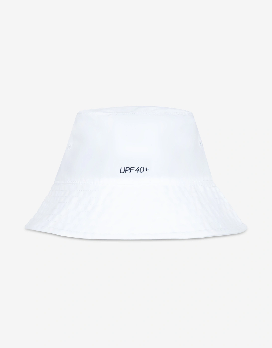 Kids UPF 40+ Bucket Hat in White