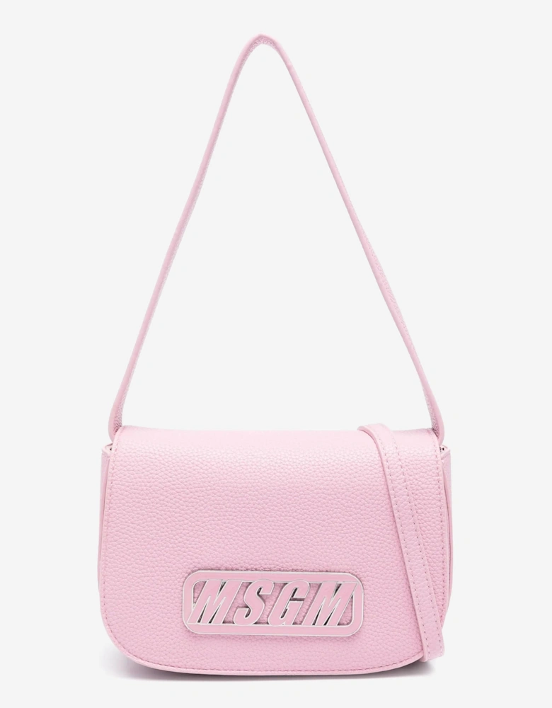 Girls Eco Leather Shoulder Bag in Pink (19cm)