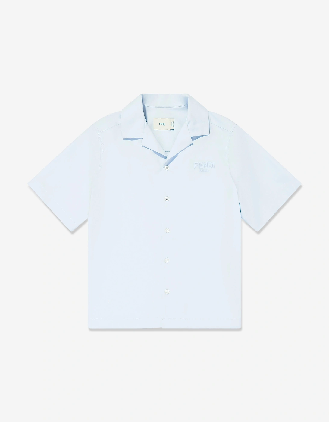 Boys Short Sleeve Logo Shirt in Blue, 5 of 4