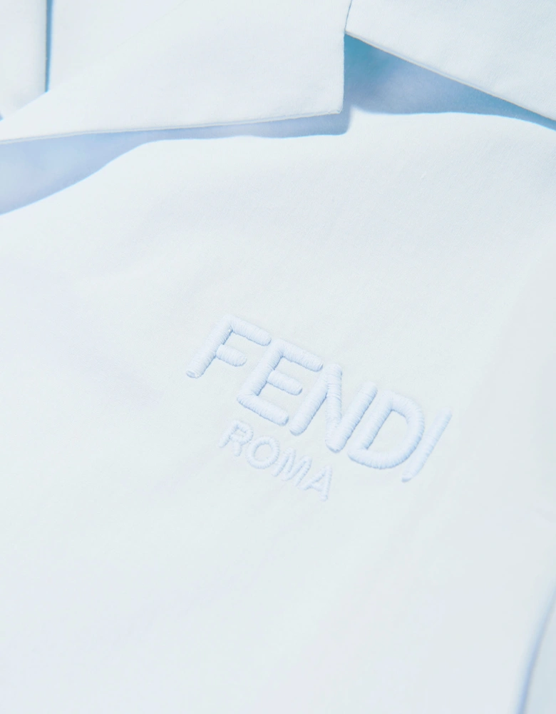 Boys Short Sleeve Logo Shirt in Blue