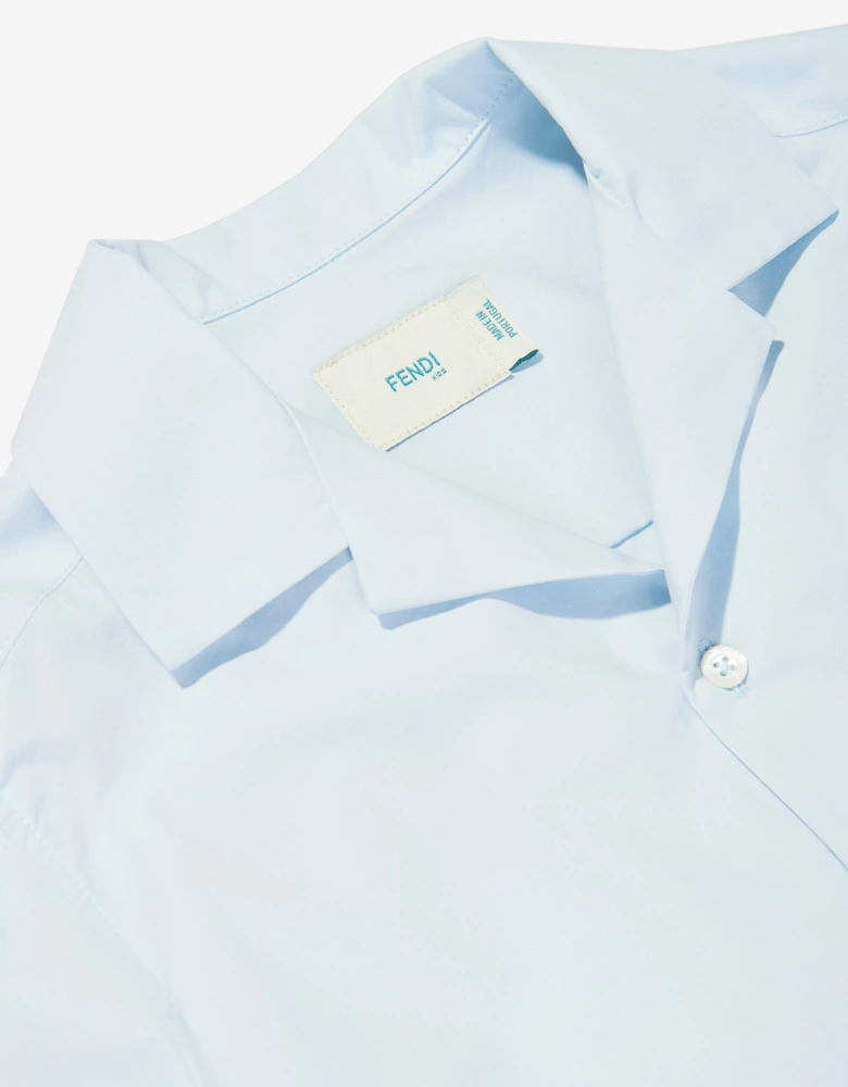 Boys Short Sleeve Logo Shirt in Blue