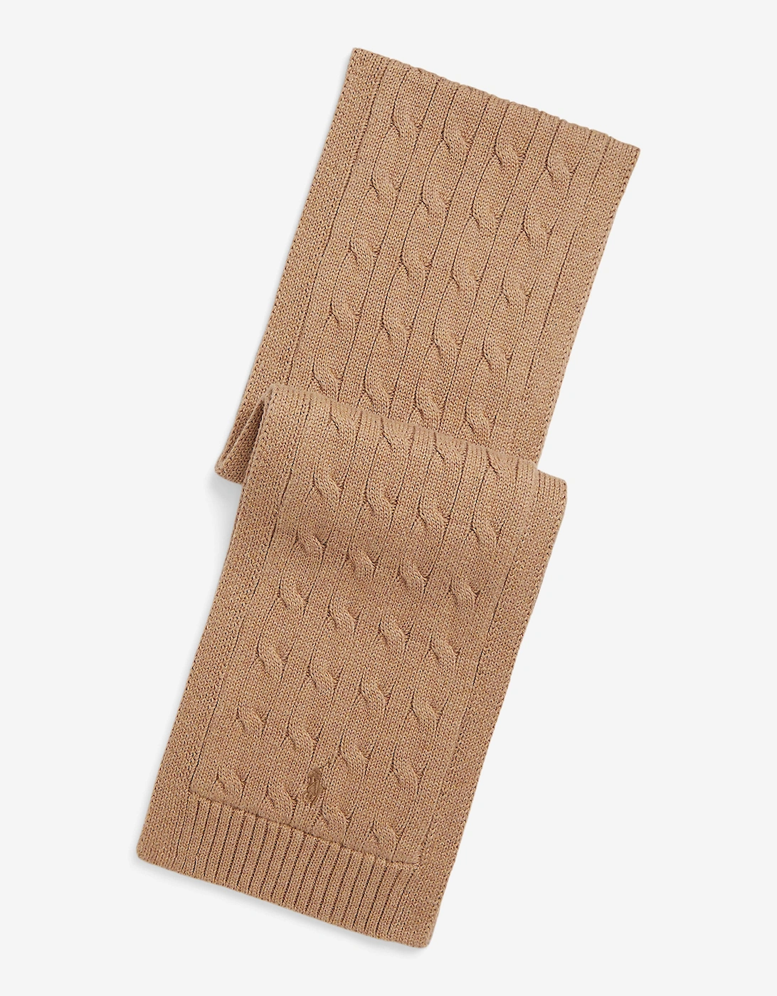 Boys Cable Knit Scarf in Beige, 4 of 3