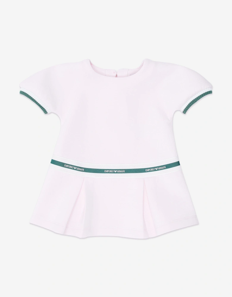 Baby Girls Logo Tape Dress in Pink