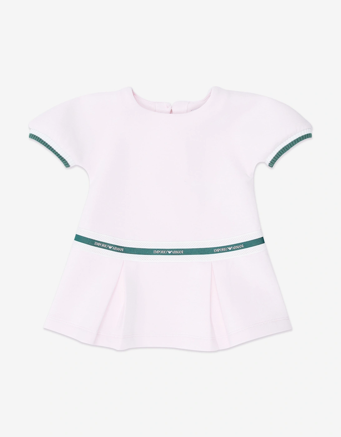 Baby Girls Logo Tape Dress in Pink, 5 of 4