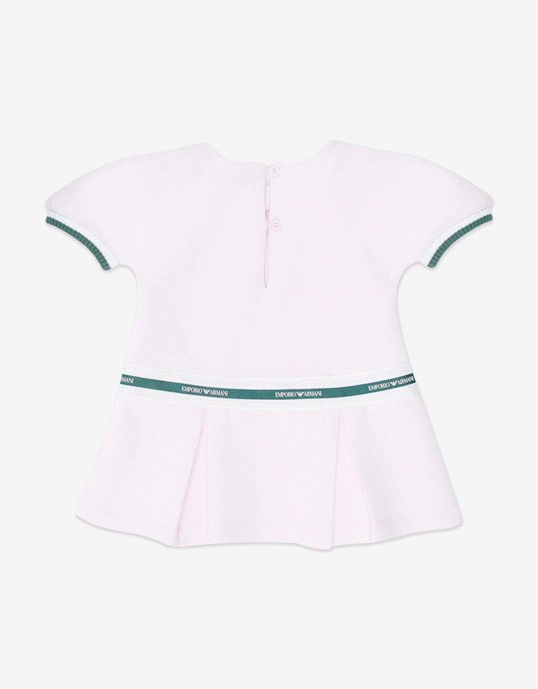 Baby Girls Logo Tape Dress in Pink