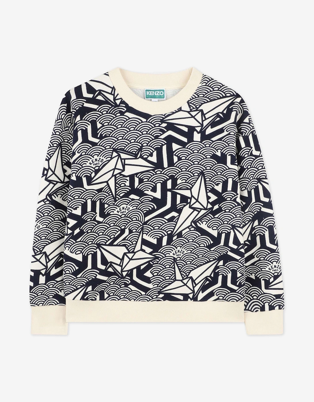 Kids Origami Sweatshirt in Navy, 5 of 4