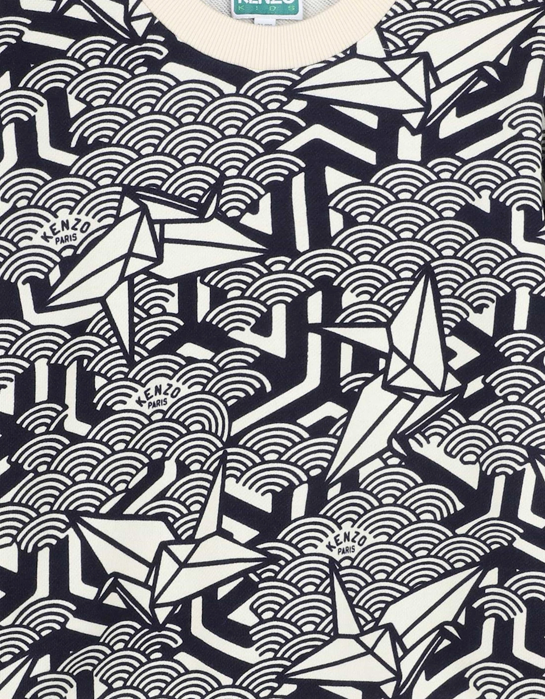 Kids Origami Sweatshirt in Navy