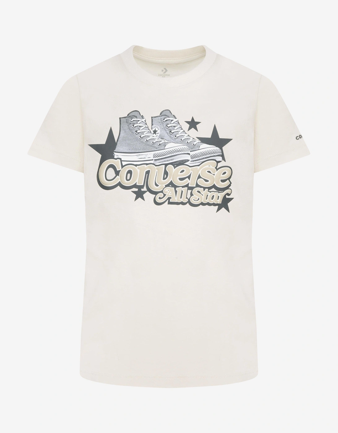 Girls Retro Trainer GFX T-Shirt in Ivory, 5 of 4