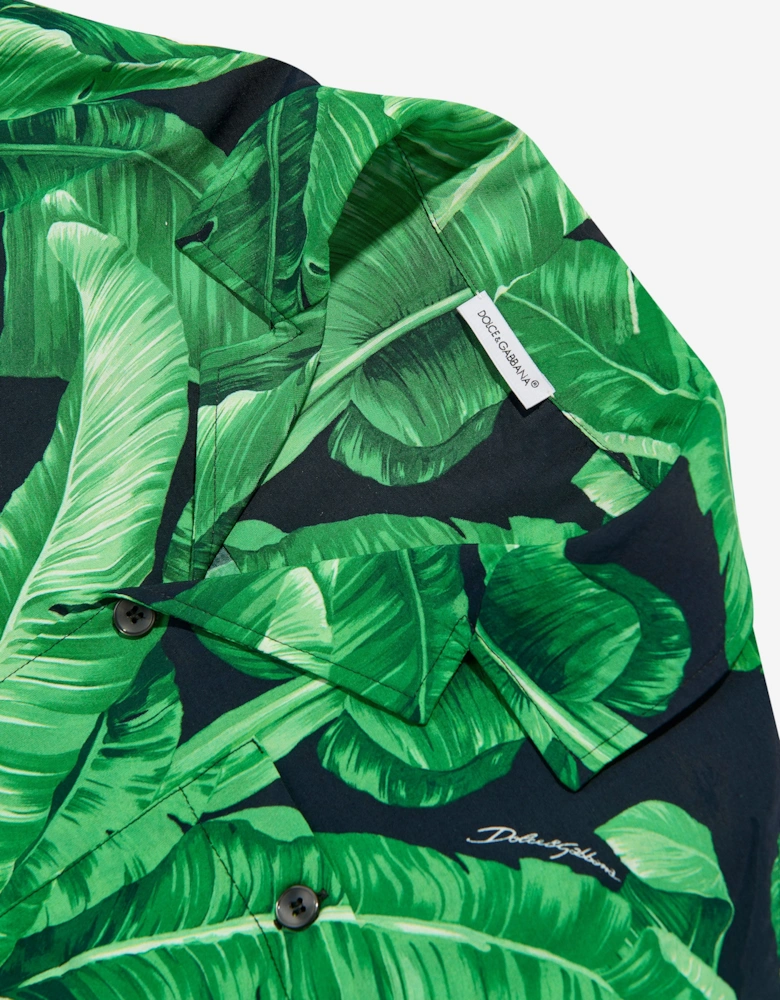 Boys Banana Leaf Shirt in Green