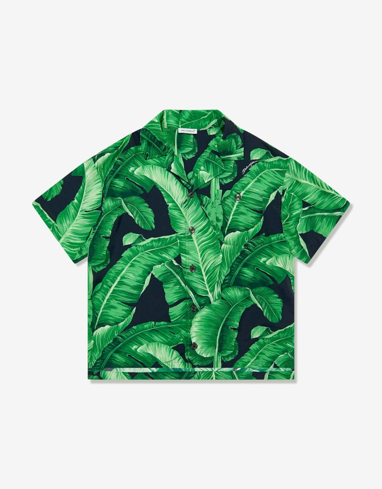 Boys Banana Leaf Shirt in Green
