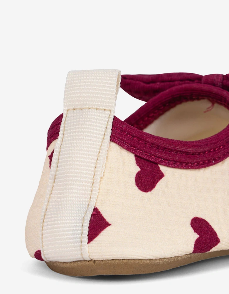 Girls Bowie Heart Swim Shoes in Ivory
