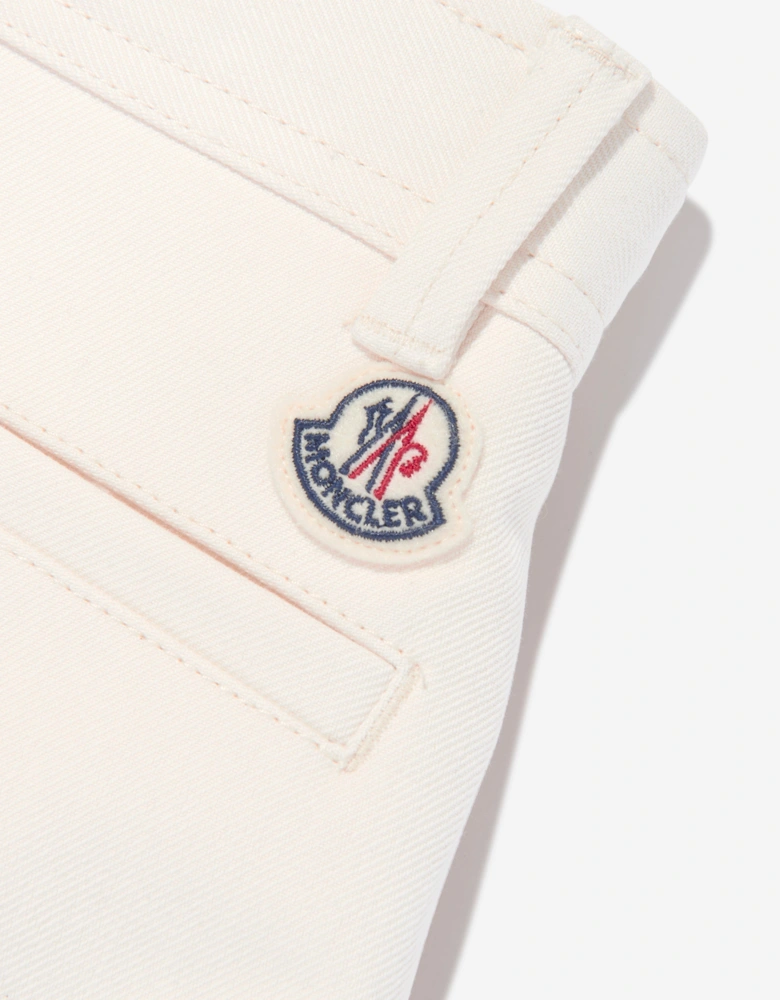 Enfant Girls Woven Shorts in Ivory