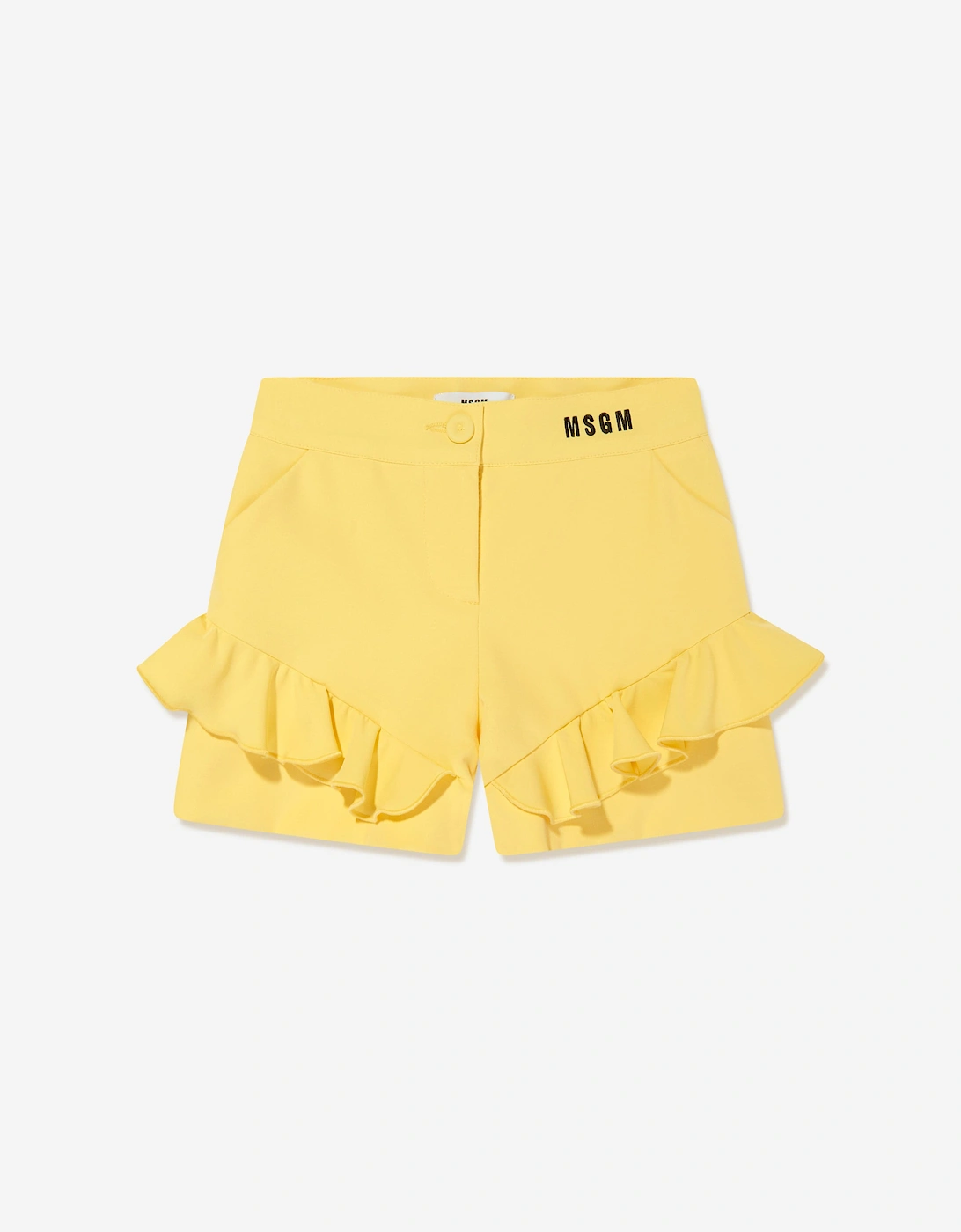 Girls Technical Fabric Shorts in Yellow, 5 of 4