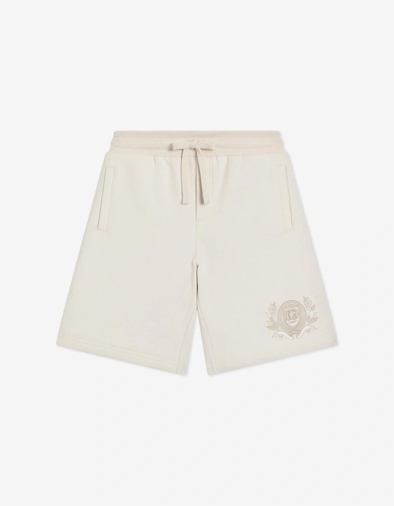 Boys Logo Bermuda Shorts in Ivory