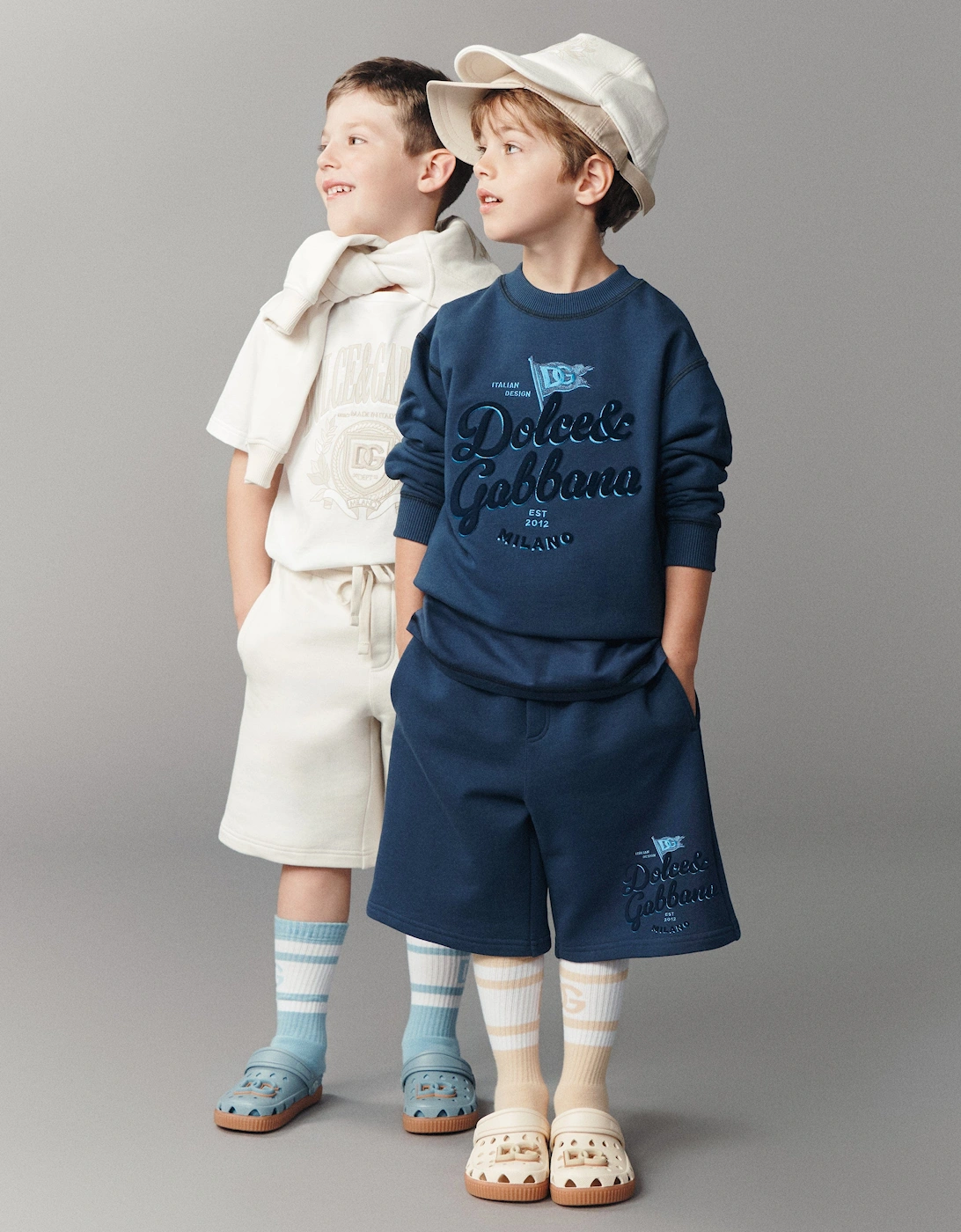 Boys Logo Bermuda Shorts in Ivory