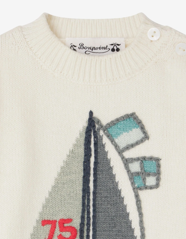Baby Boys Almire Jumper in Ivory