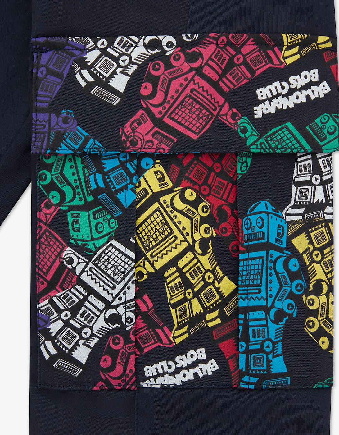 Boys Robot Cargo Trousers in Navy