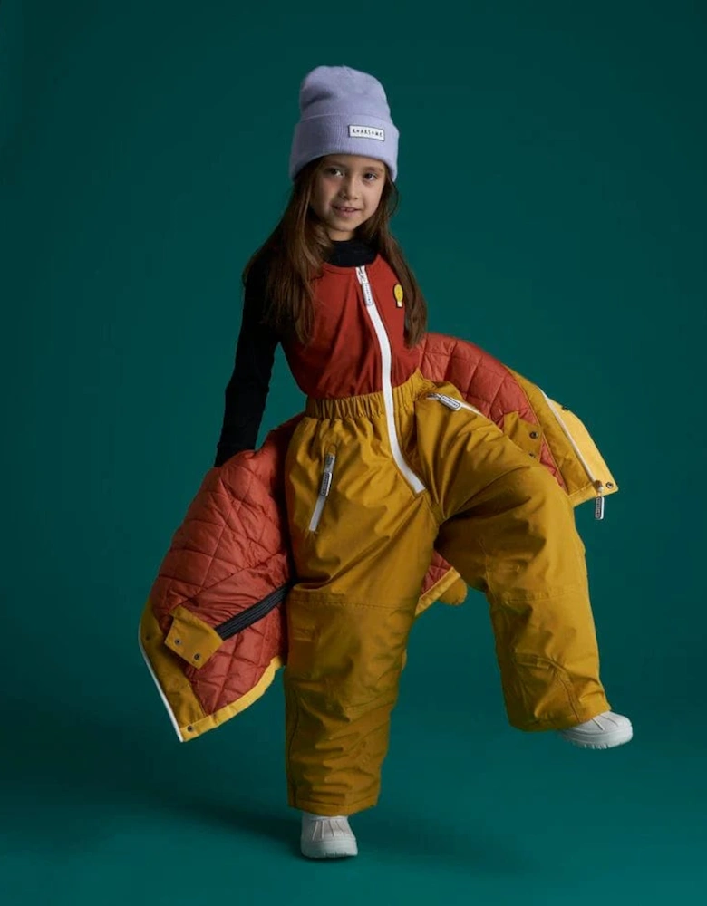 Kids Cub The Lion Ski Bottoms in Yellow