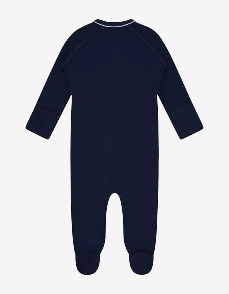 Baby Boys Logo Babygrow in Navy