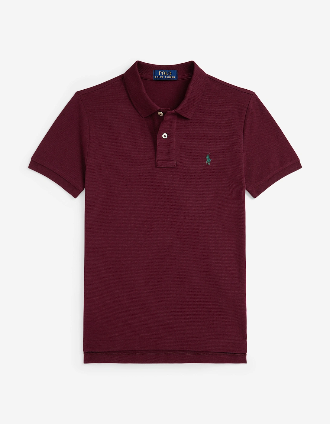 Boys Logo Slim Fit Polo Shirt in Red, 6 of 5