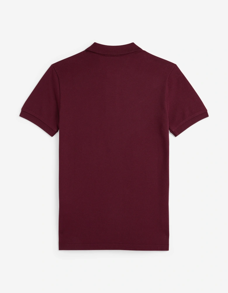 Boys Logo Slim Fit Polo Shirt in Red
