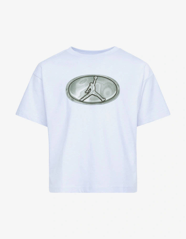 Girls Logo T-Shirt in Grey
