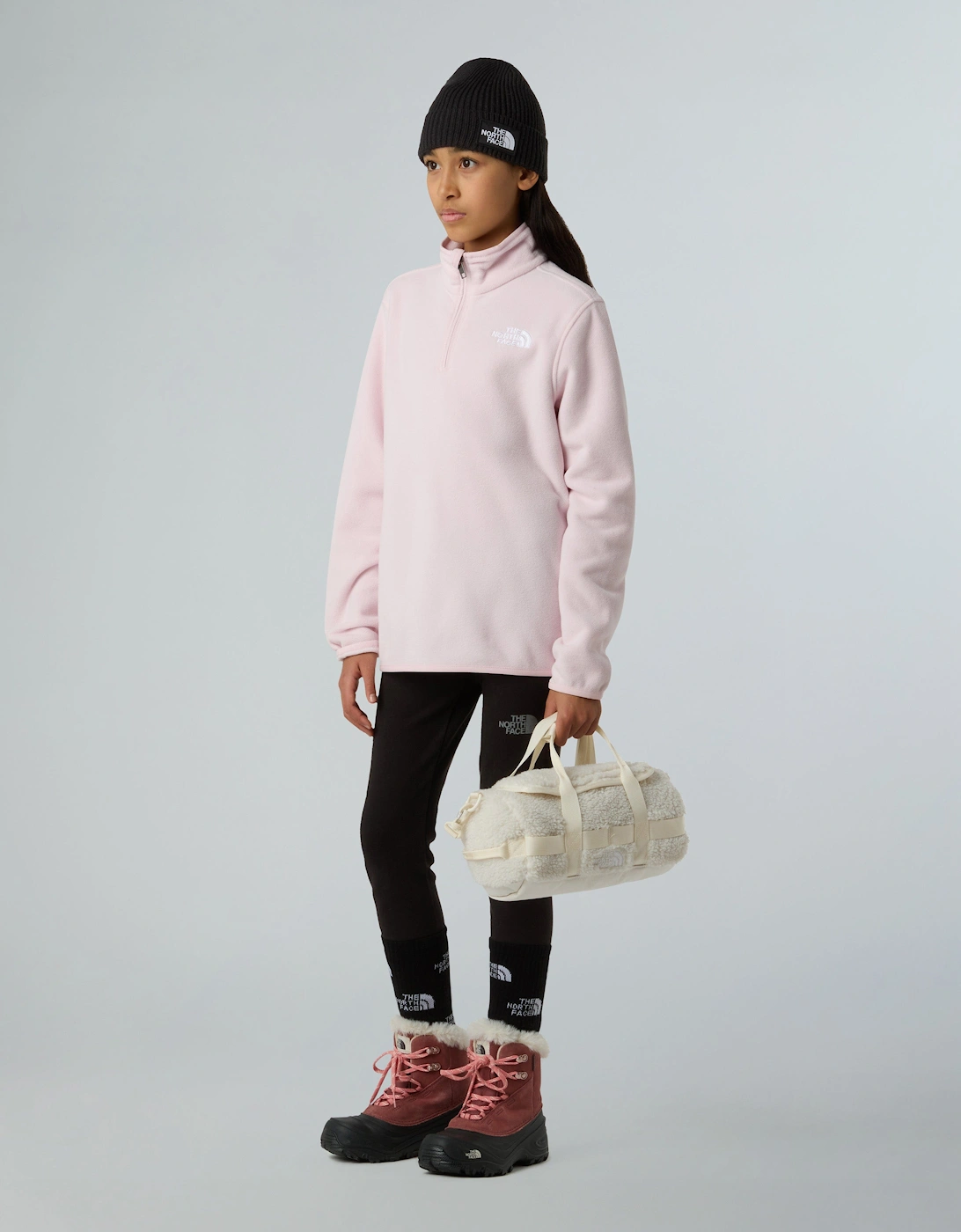 Girls Glacier 1/4 Zip Pullover in Pink