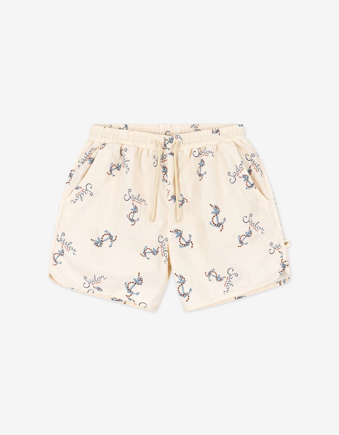 Boys Asnou Rock My Boat Swim Short in Ivory, 5 of 4