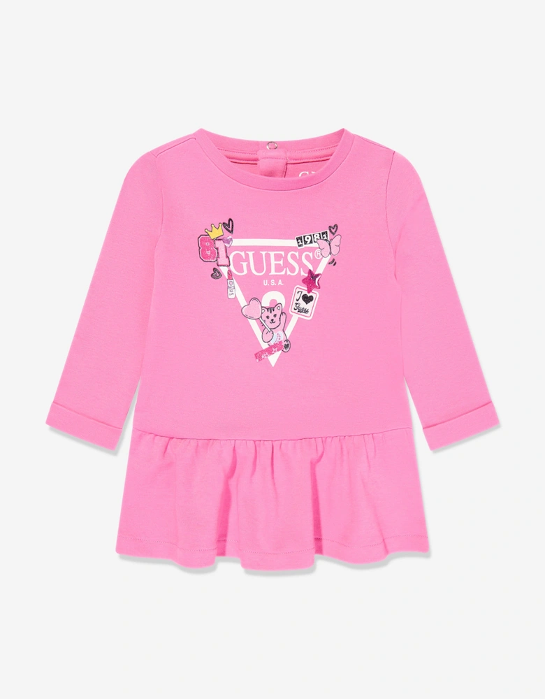 Baby Girls Heart Dress with Knickers in Pink