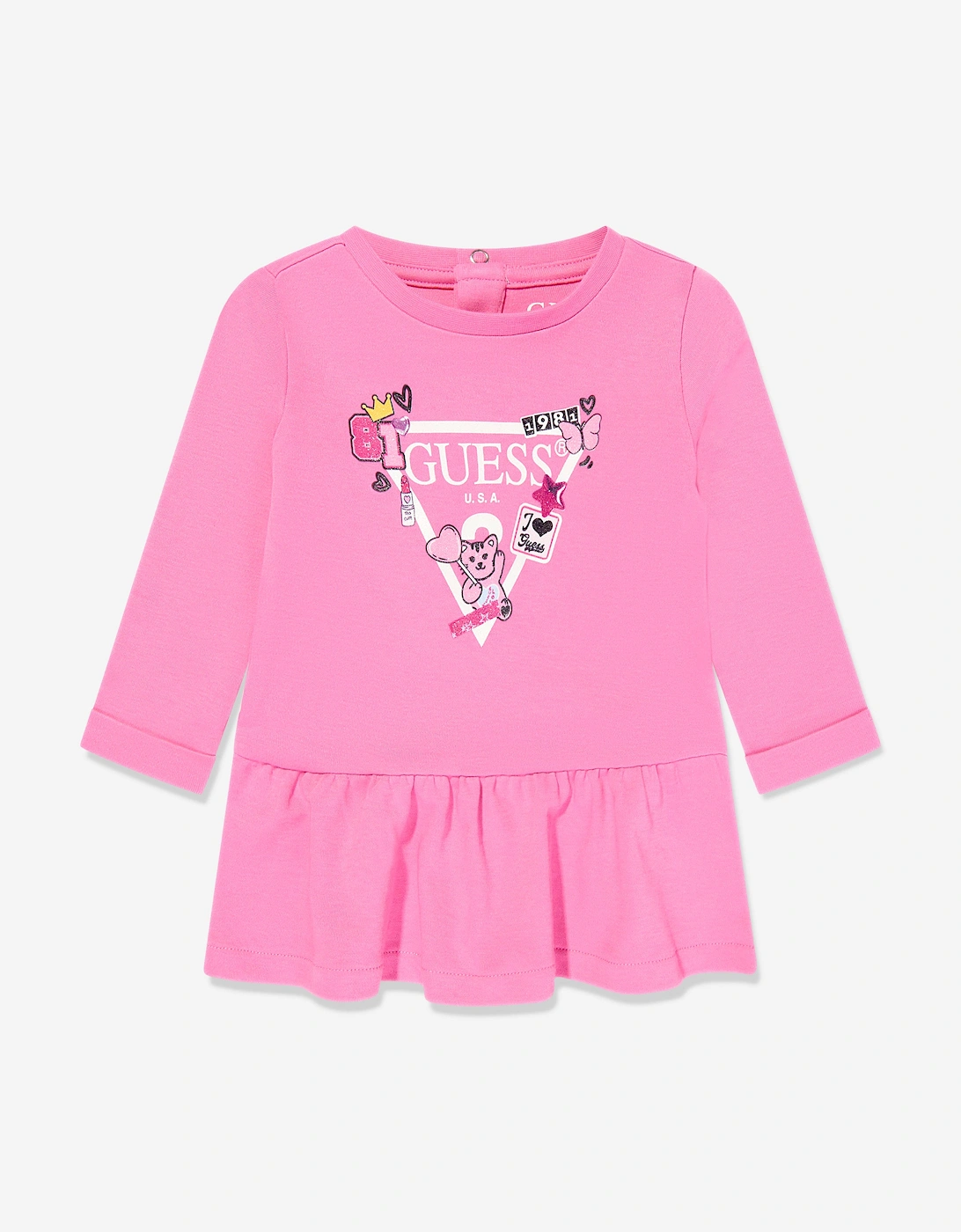 Baby Girls Heart Dress with Knickers in Pink