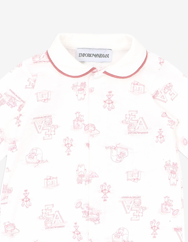 Baby Girls Logo Babygrow in Pink
