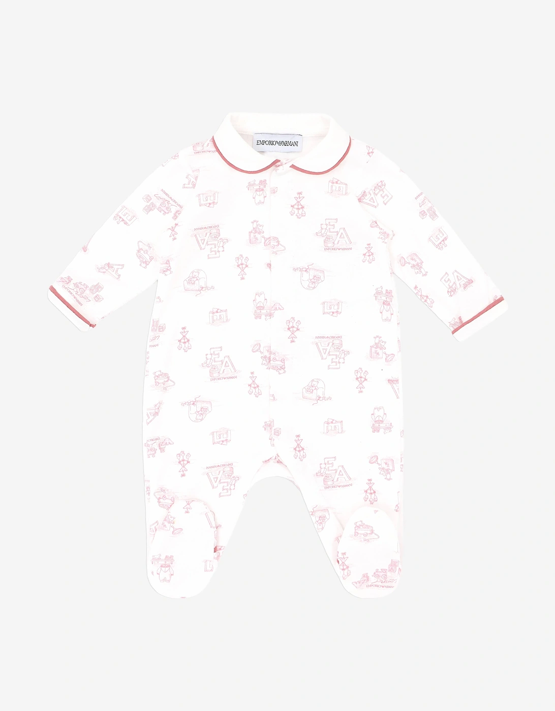 Baby Girls Logo Babygrow in Pink, 5 of 4