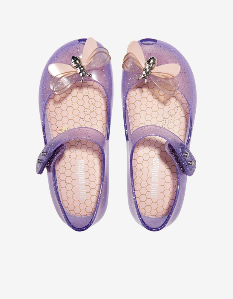 Girls Mini Ultragirl Bugs Ballerinas in Purple