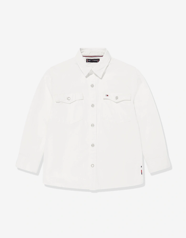 Boys Denim Shirt in White