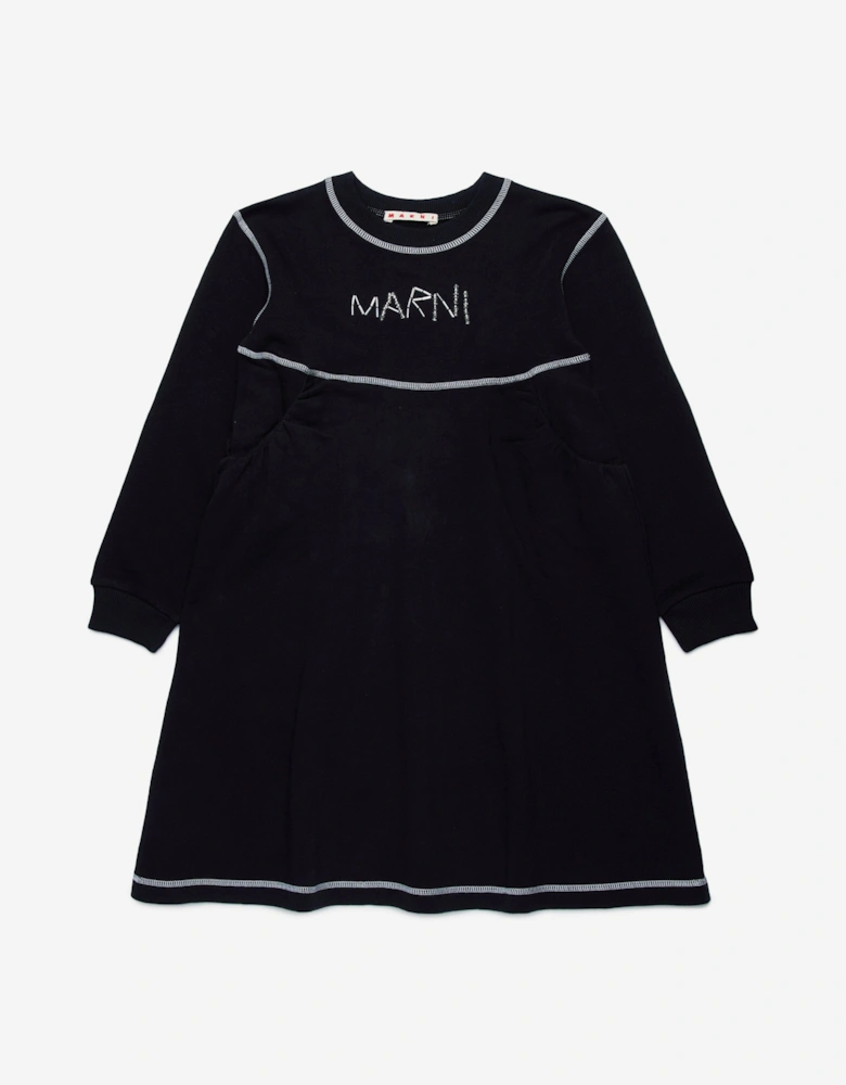 Girls Sweater Dress in Black