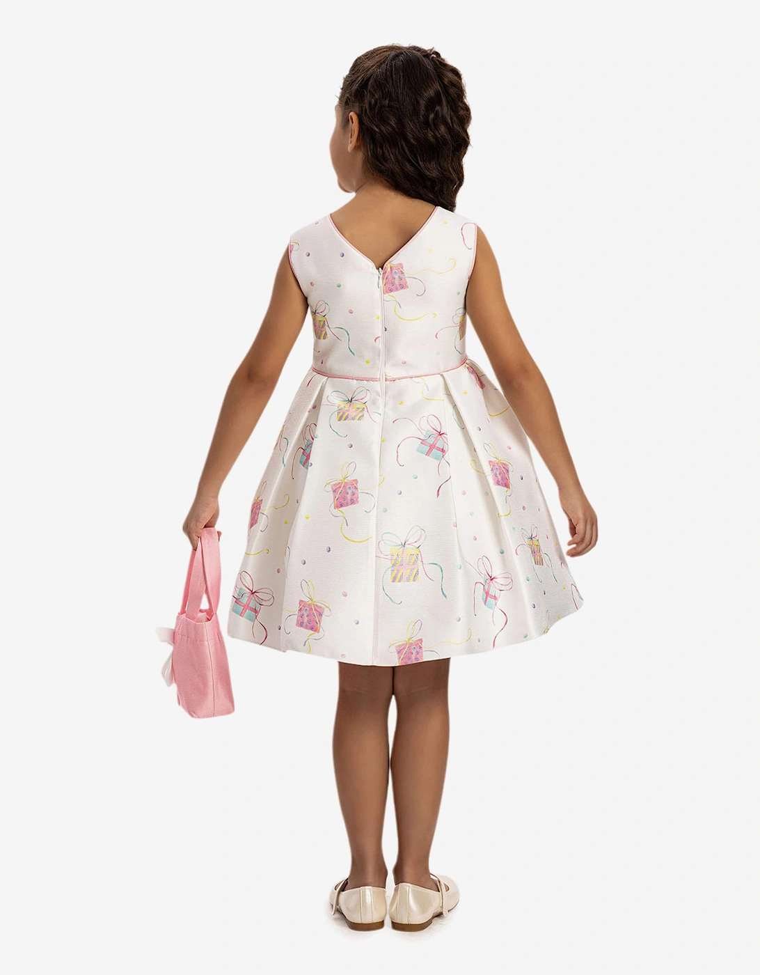 Girls Party Dress with Bag in Pink