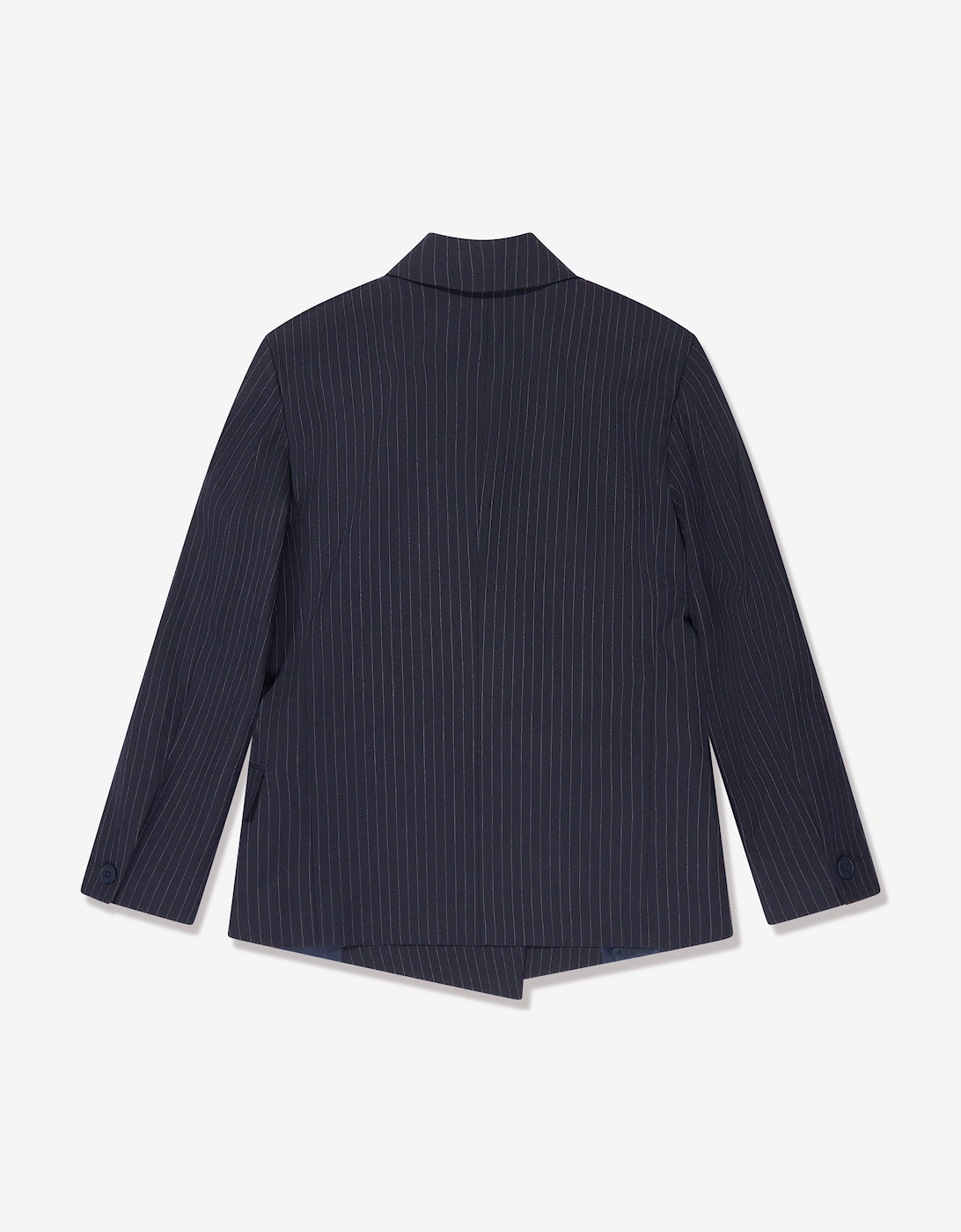 BOSS Boys Striped Suit Jacket in Navy