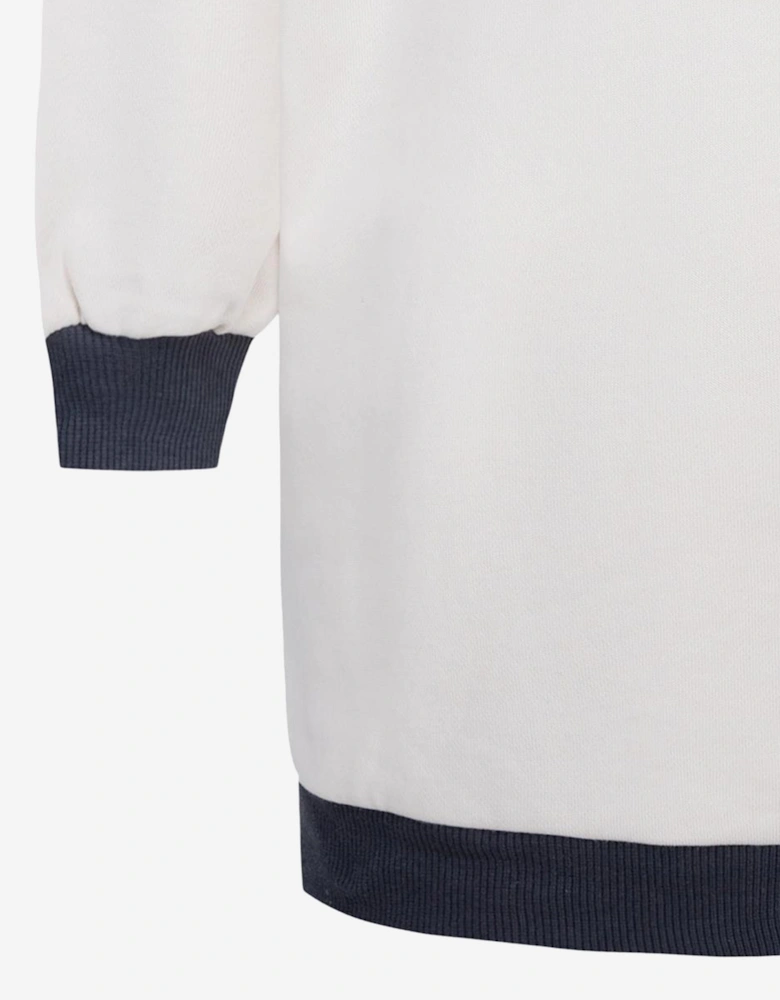 Girls Logo Polo Dress in Ivory