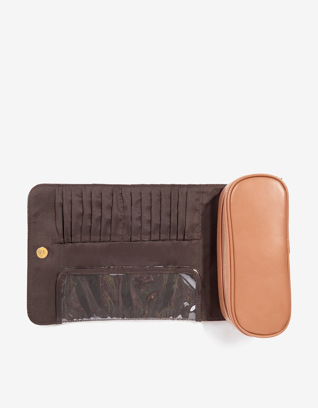Regina Re Soft Cosmetic Case in Brown (22cm)