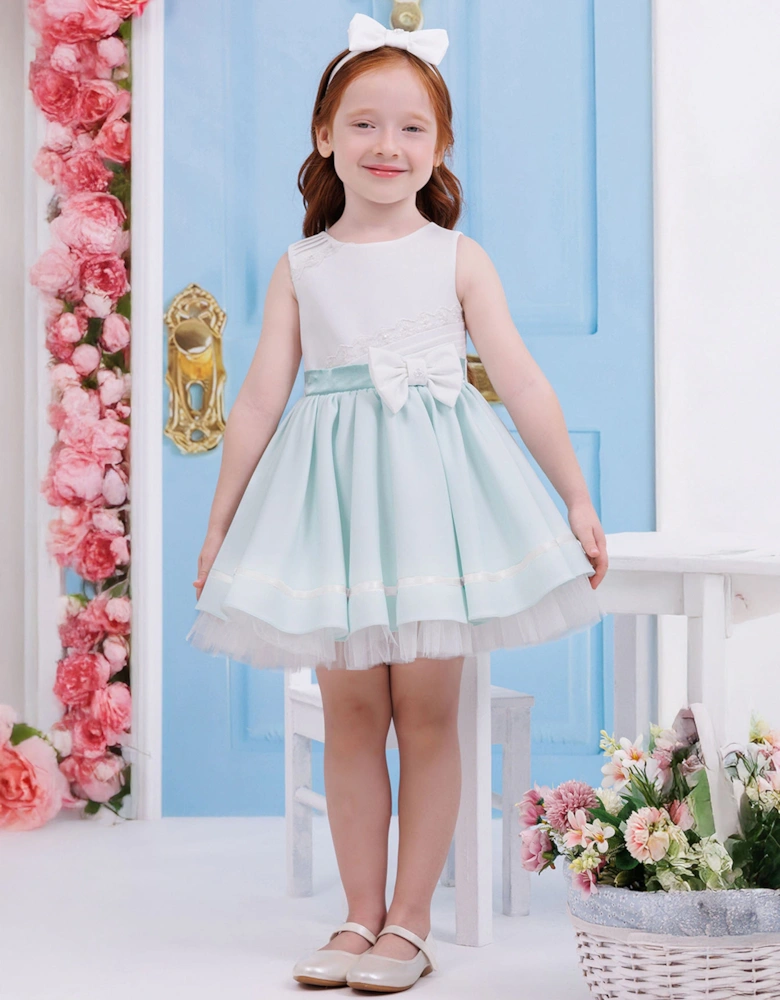 Baby Girls Dress with Headband in Green