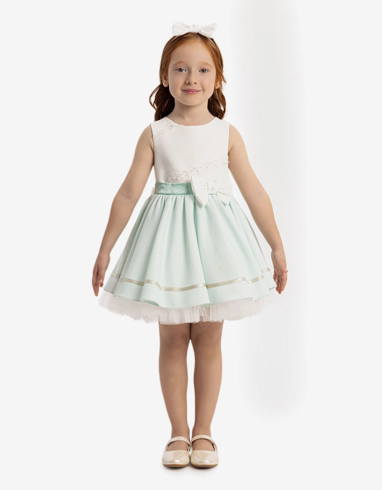 Baby Girls Dress with Headband in Green