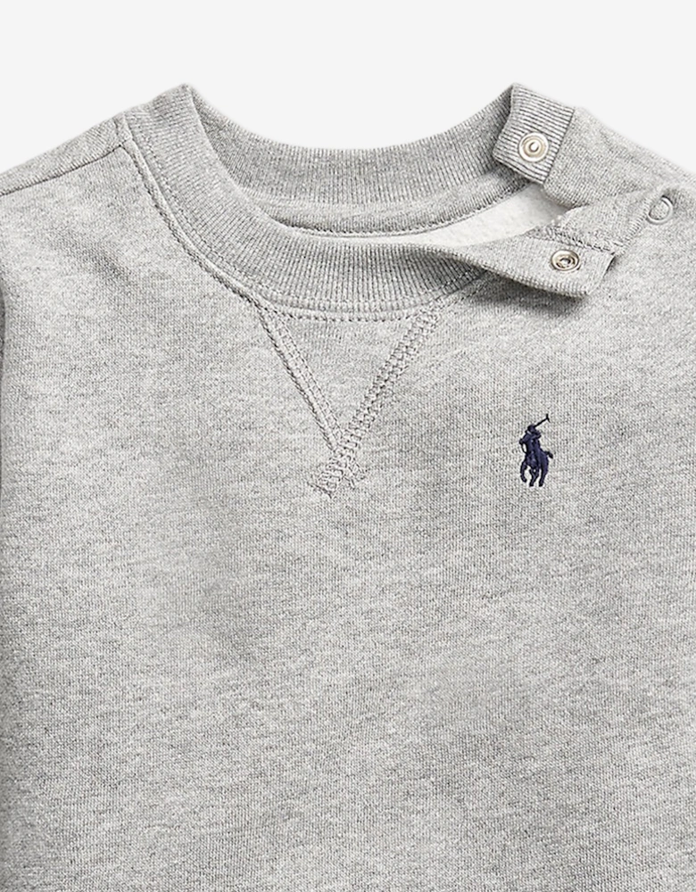 Baby Boys Logo Sweatshirt in Grey