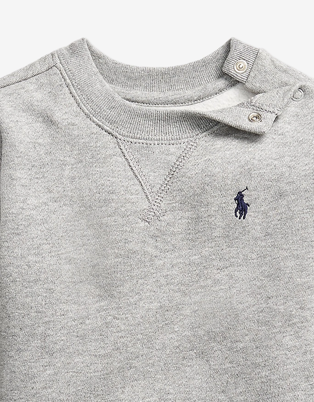 Baby Boys Logo Sweatshirt in Grey