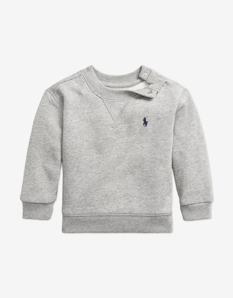 Baby Boys Logo Sweatshirt in Grey