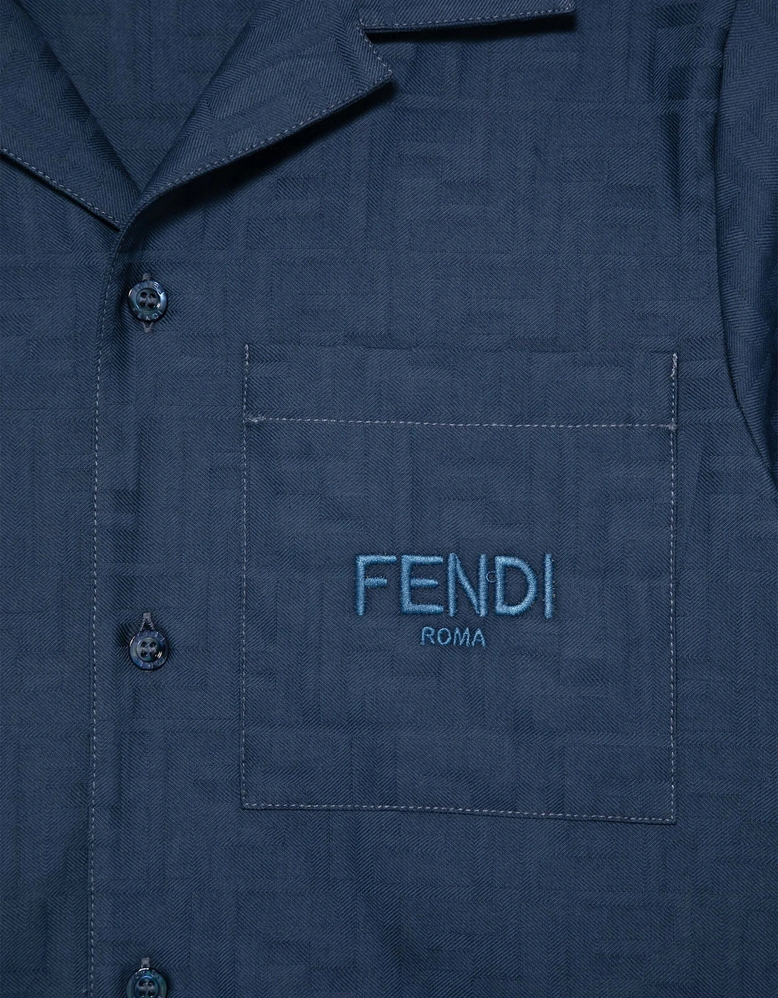 Boys FF Jacqaurd Shirt in Navy