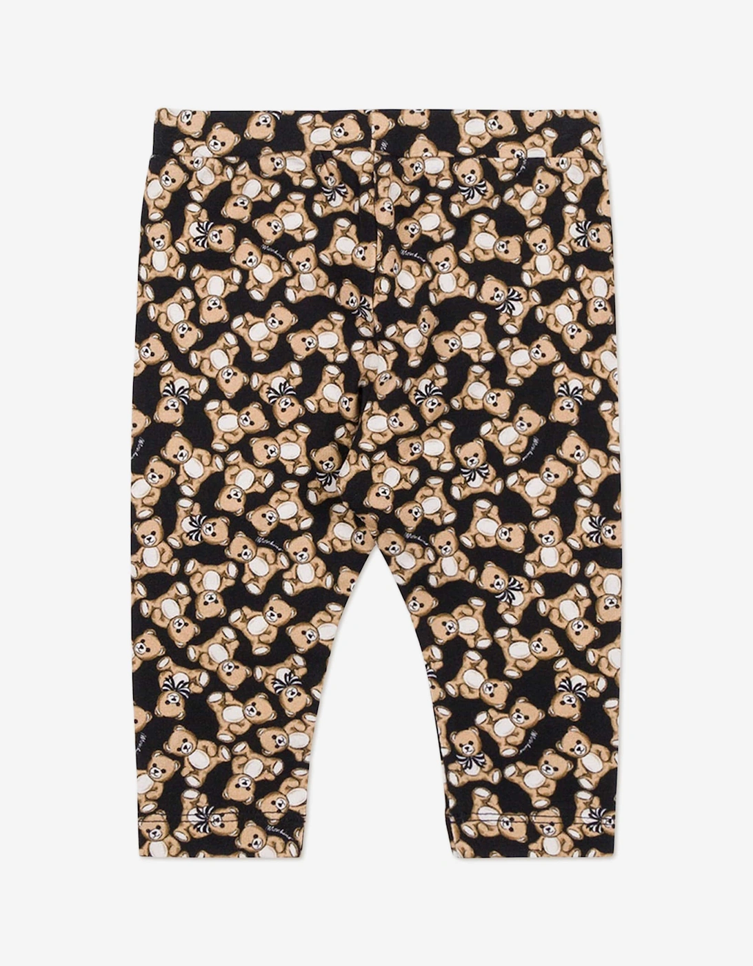 Baby Girls Teddy Bear Leggings in Black