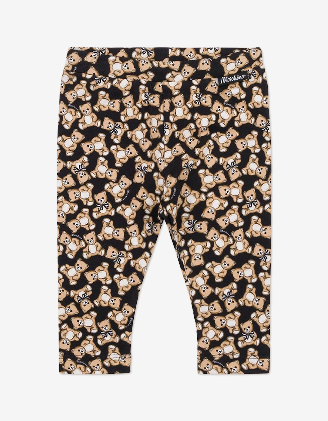 Baby Girls Teddy Bear Leggings in Black, 5 of 4