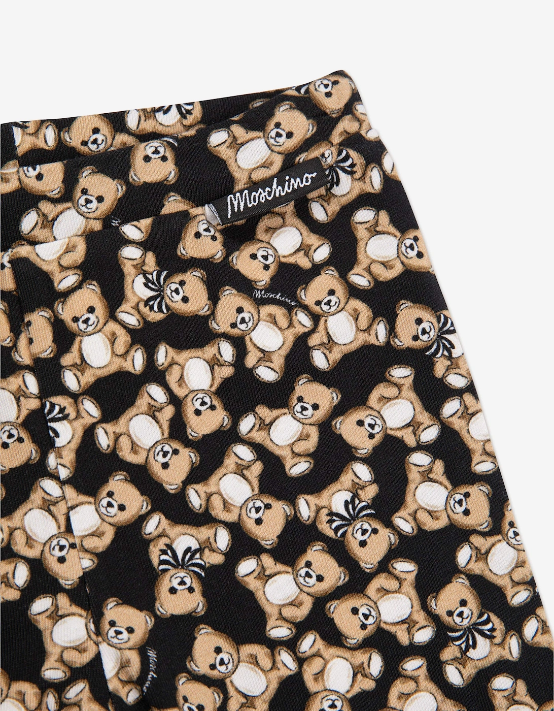 Baby Girls Teddy Bear Leggings in Black